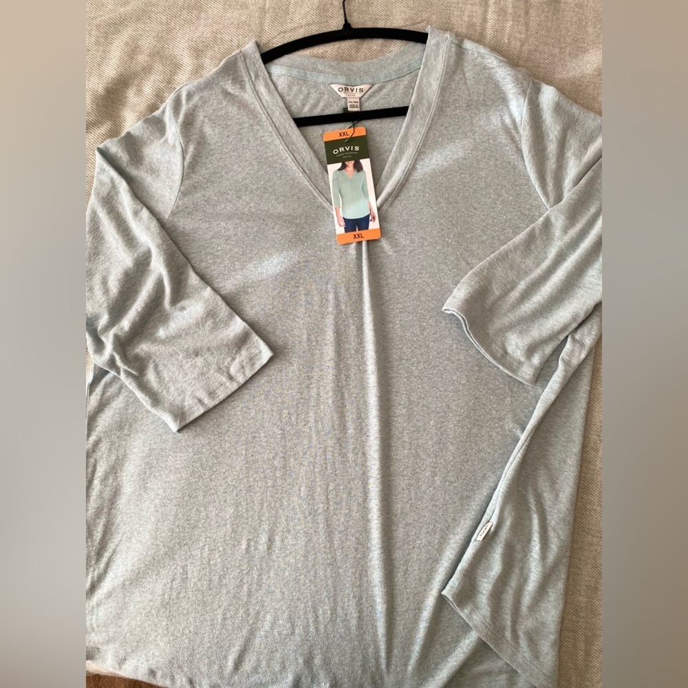 🎉SALE🎉Orvis Light Green 3/4 Sleeve Top